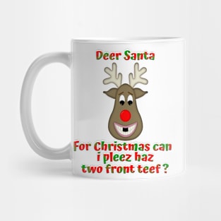 Funny Ugly Christmas Reindeer Mug